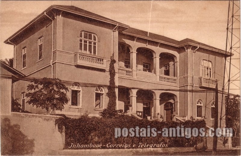 Bilhete postal ilustrado antigo dos Correios e Telégrafos , Inhambane,  Moçambique | Portugal em postais antigos