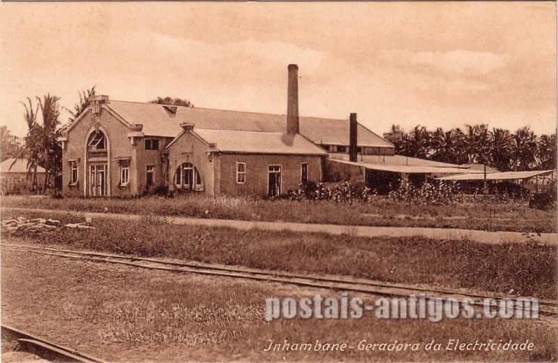 Bilhete postal ilustrado antigo da Geradora da electricidade, Inhambane,  Moçambique | Portugal em postais antigos