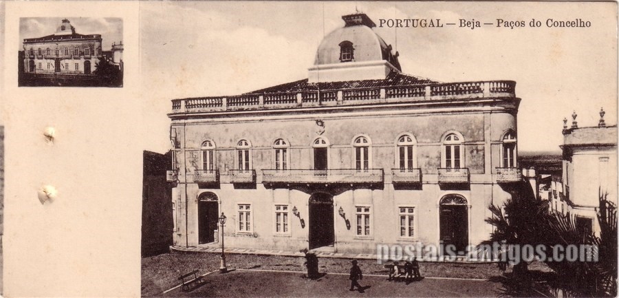 Bilhete postal ilustrado de Beja, Paços do Concelho | Portugal em postais antigos