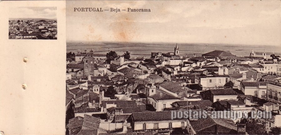 Bilhete postal ilustrado de Beja, Panorama​ | Portugal em postais antigos