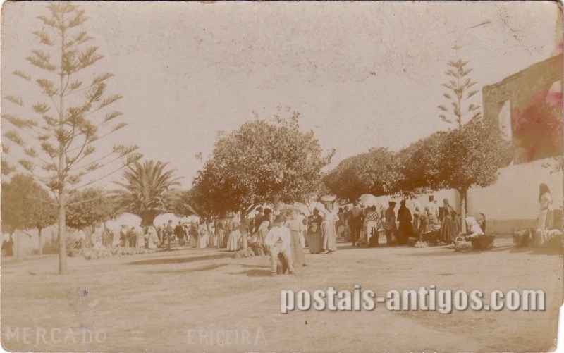 Bilhete postal de Ericeira - Mercado | Portugal em postais antigos