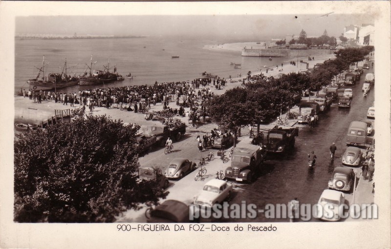 Bilhete postal de Figueira da Foz, Doca do Pescado | Portugal em postais antigos