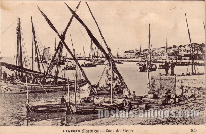 Bilhete postal de Lisboa, cais do Aterro | Portugal em postais antigos