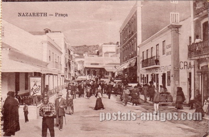 Bilhete postal de Praça em Nazaré | Portugal em postais antigos