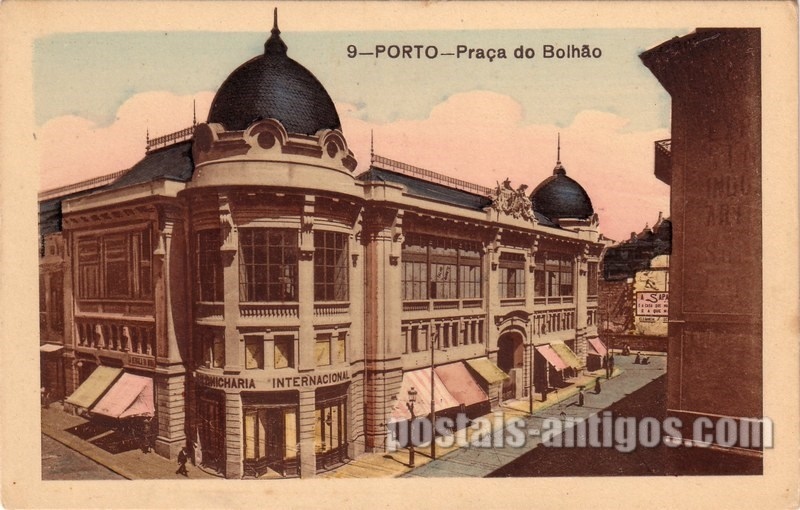 Bilhete postal de Porto, Praça do Bolhão | Portugal em postais antigos