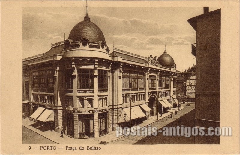 Bilhete postal de Porto, Praça do Bolhão, mercado | Portugal em postais antigos