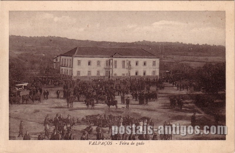 Bilhete postal de Valpaços, Feira de gado | Portugal em postais antigos