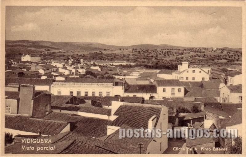 Bilhete postal ilustrado de Vidigueira, vista parcial (2) | Portugal em postais antigos 