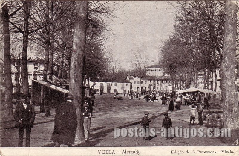 Bilhete postal de Vizela - Mercado | Portugal em postais antigos