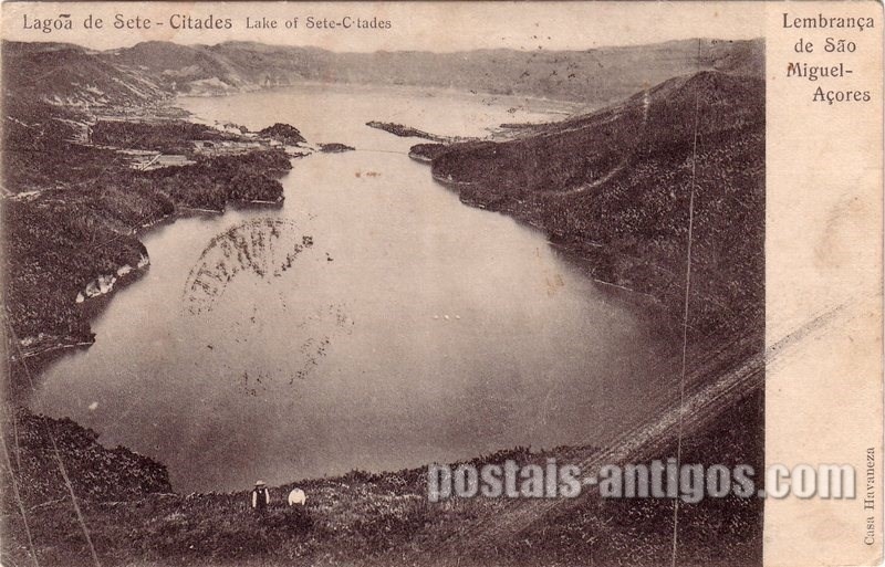 Bilhete postal da Lagoa de Sete Cidades, São Miguel, Açores | Portugal em postais antigos