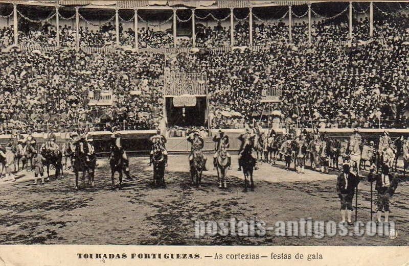 Lisboa: Touradas Portuguesas,as cortesias, Festas de gala | Portugal em postais-antigos.com