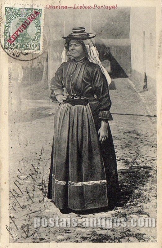 Bilhete postal ilustrado de Lisboa: Ovarina | Portugal em postais antigos