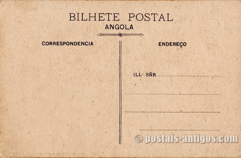 Verso do bilhete postal : Ornamentações da Casa Leima & Guna - São Tomé