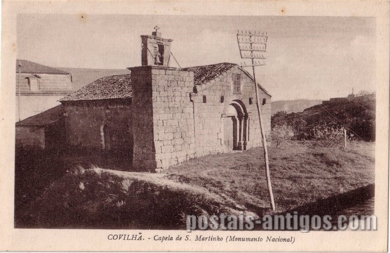 Postais antigos de Covilhã: Capela de São Martinho | Portugal em postais antigos