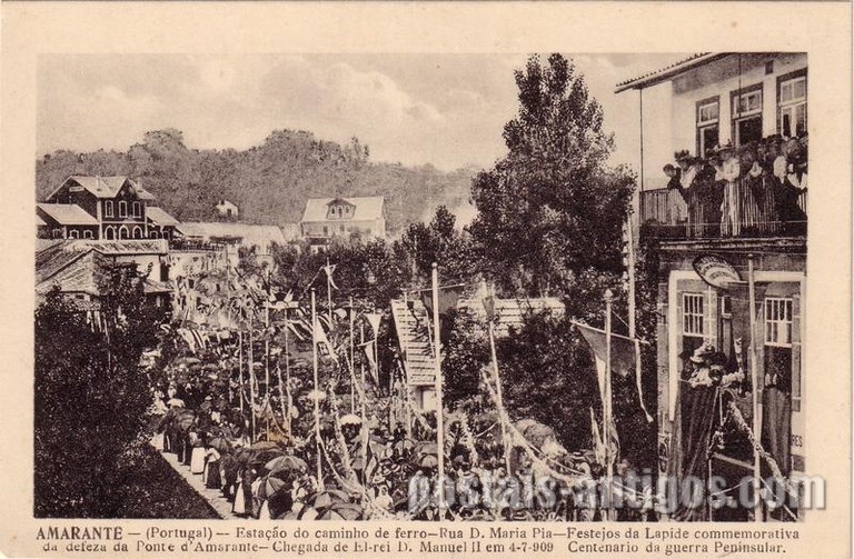 Bilhete postal ilustrado de Amarante: Centenário da Guerra Peninsular | Portugal em postais antigos