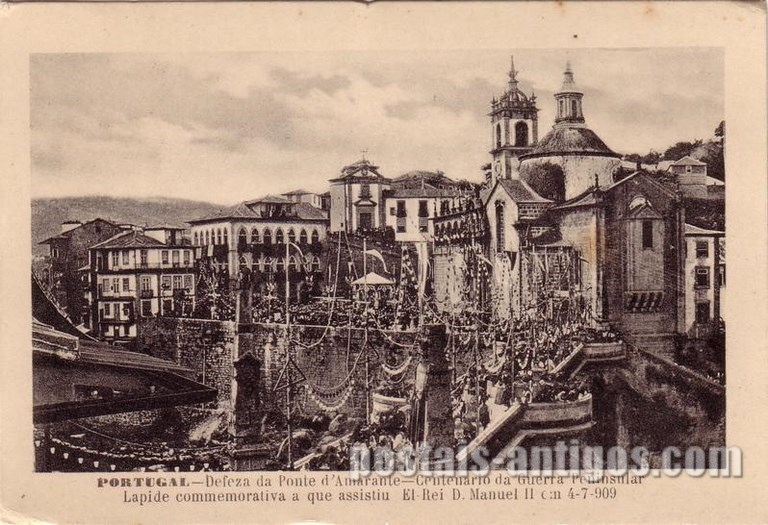 Bilhete postal ilustrado de Amarante: Comemorações de Amarante | Portugal em postais antigos