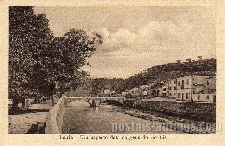 Bilhete postal das margens do Rio Lis de Leiria | Portugal em postais antigos 