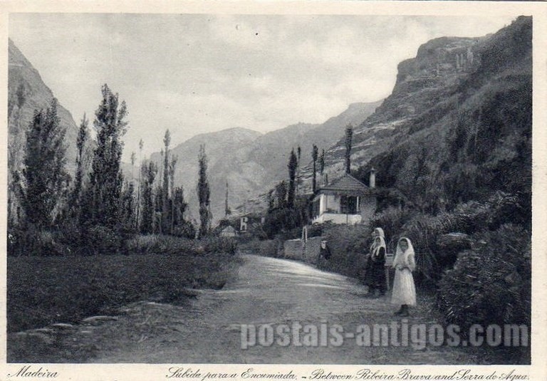 Bilhete postal ilustrado da Madeira, Subida para a Encumeada | Portugal em postais antigos 