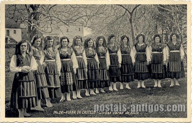 Bilhete postal ilustrado de Viana do Castelo, Lindas caras de Afife | Portugal em postais antigos