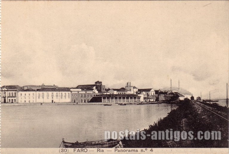 Bilhete postal de Faro: Ria - Panorama n°4​ | Portugal em postais antigos