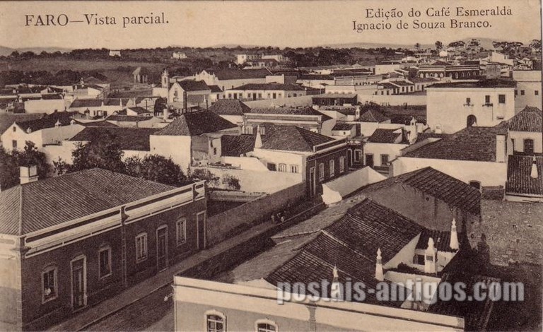 Bilhete postal de Faro: Vista parcial | Portugal em postais antigos