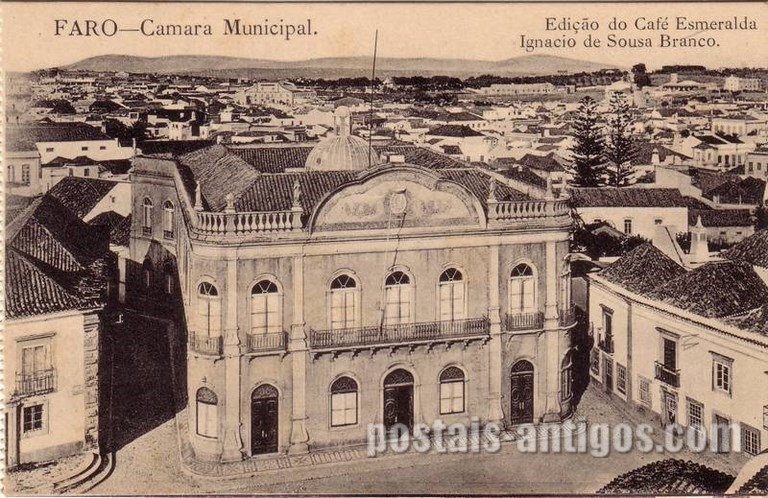 Bilhete postal de Faro: Câmara Municipal | Portugal em postais antigos