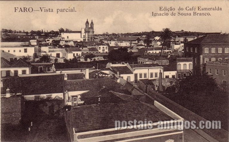 Bilhete postal de Faro, Vista parcial | Portugal em postais antigos