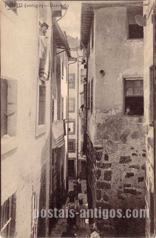Bilhete postal ilustrado do Barredo, Porto | Portugal em postais antigos
