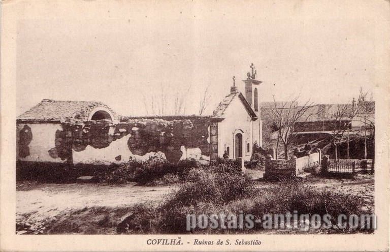 Postais antigos de Covilhã: Ruínas de São Sebastião | Portugal em postais antigos