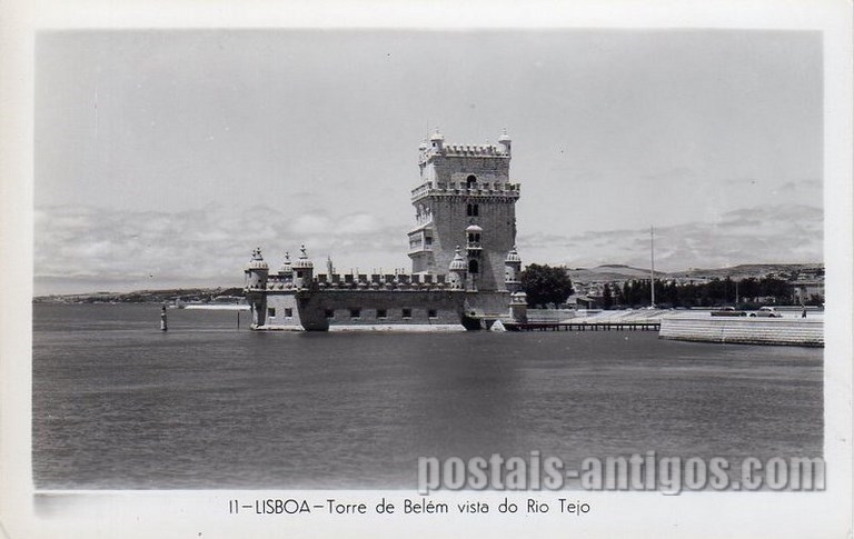 Bilhete postal antigo de Lisboa , Portugal: Torre de Bélem - 139