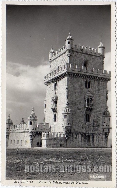 Bilhete postal antigo de Lisboa , Portugal: Torre de Bélem - 159