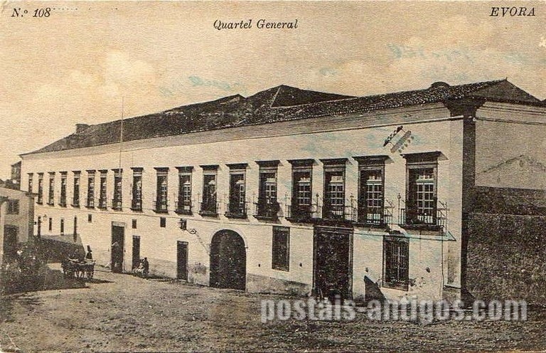 Bilhete postal do Quartel General de Évora | Portugal em postais antigos