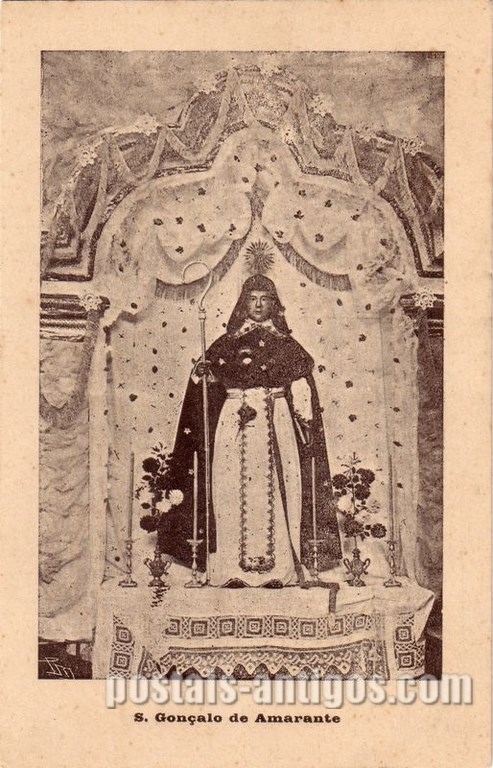 Bilhete postal ilustrado de Amarante: São Gonçalo | Portugal em postais antigos