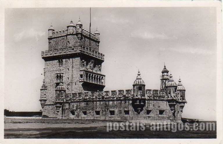 Bilhete postal antigo de Lisboa , Portugal: Torre de Bélem - 126