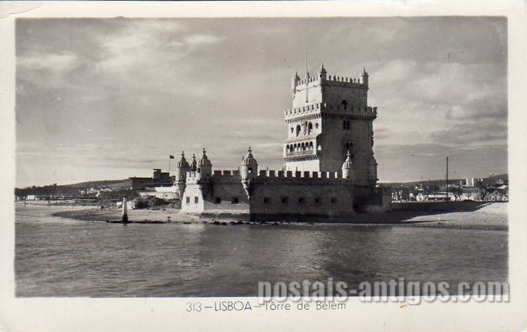 Bilhete postal antigo de Lisboa , Portugal: Torre de Bélem - 148
