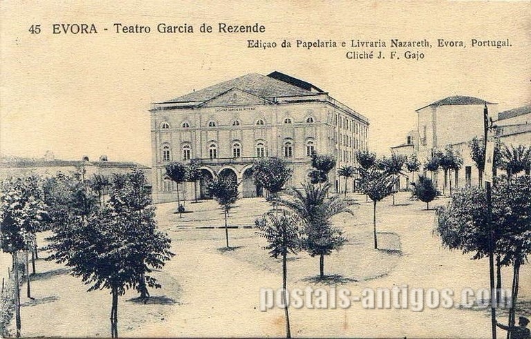 Bilhete postal do Teatro Garcia de Resende​, Évora | Portugal em postais antigos