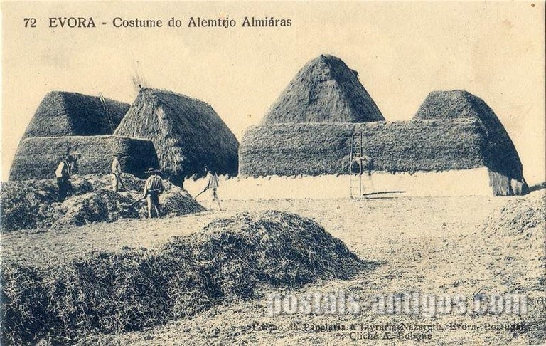 Bilhete postal de Costume do Alentejo - Almiaras​, Évora | Portugal em postais antigos