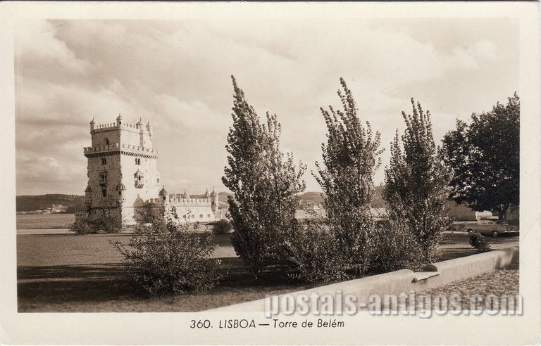 Bilhete postal antigo de Lisboa , Portugal: Torre de Bélem - 171