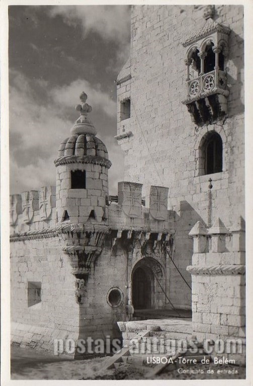 Bilhete postal antigo de Lisboa , Portugal: Torre de Bélem - 134