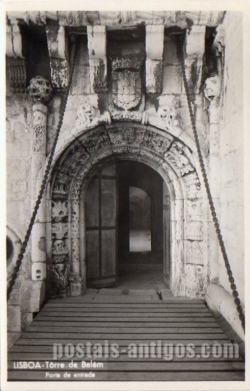 Bilhete postal antigo de Lisboa , Portugal: Torre de Bélem - 135
