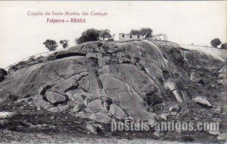 Bilhete postal de Braga, Falperra - Capela de Santa Marta das Cortiças | Portugal em postais antigos