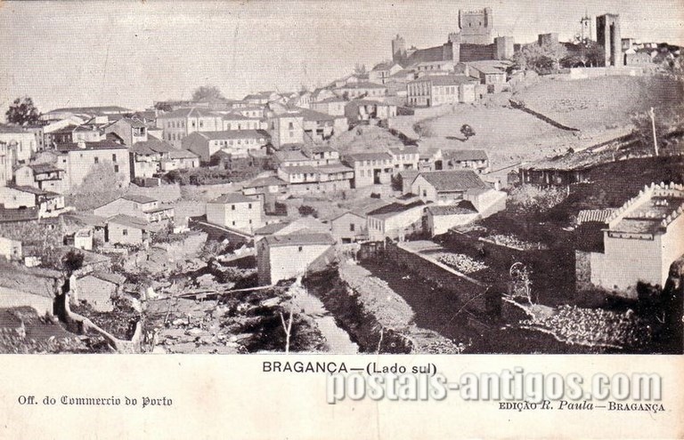 Postais antigos de Bragança: Lado sul  | Portugal em postais antigos