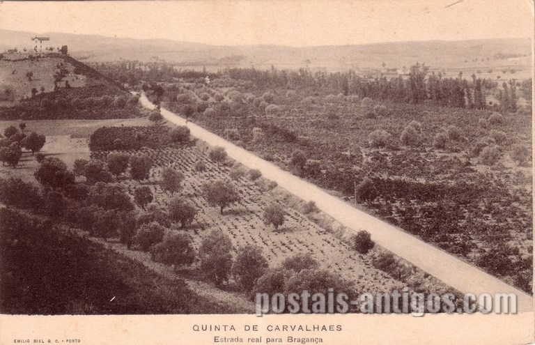 Bilhete postal de Bragança: Quinta de Carvalhaes - Entrada real para Bragança | Portugal em postais-antigos.com