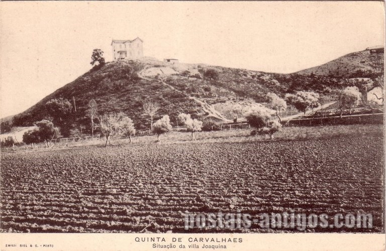 Postais antigos de Bragança: Quinta de Carvalhaes - Situação da Vila Joaquina | Portugal em postais antigos