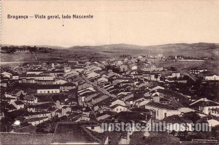 Bilhete postal de Bragança: Vista geral, lado nascente | Portugal em postais-antigos.com