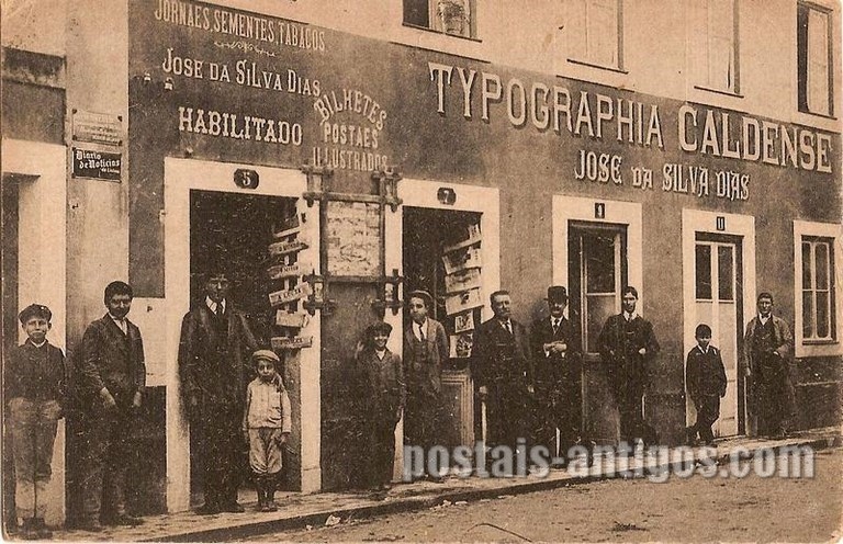 Bilhete postal de Tipografia Caldense de José Da Silva Dias | Portugal em postais antigos 