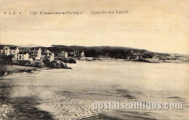Bilhete postal ilustrado do Caminos dos Estoris, Cascais | Portugal em postais antigos 