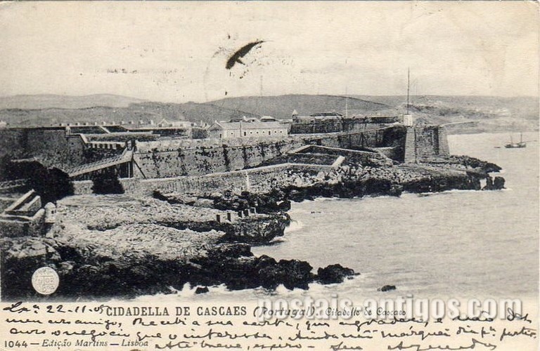 Bilhete postal ilustrado da Cidadela de Cascais | Portugal em postais antigos 