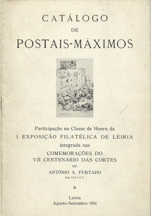 Catálogo de Postais-Máximos 1954