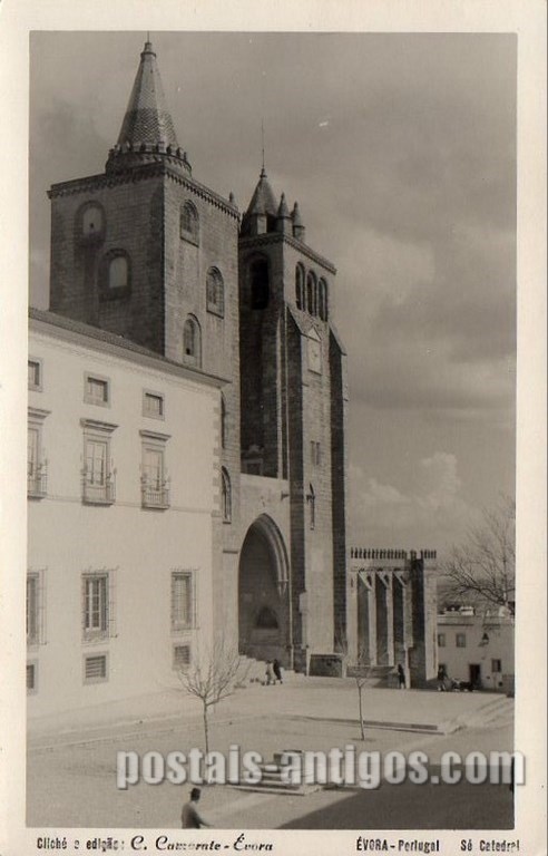 Bilhete postal da ​Sé Catedral de Évora | Portugal em postais antigos